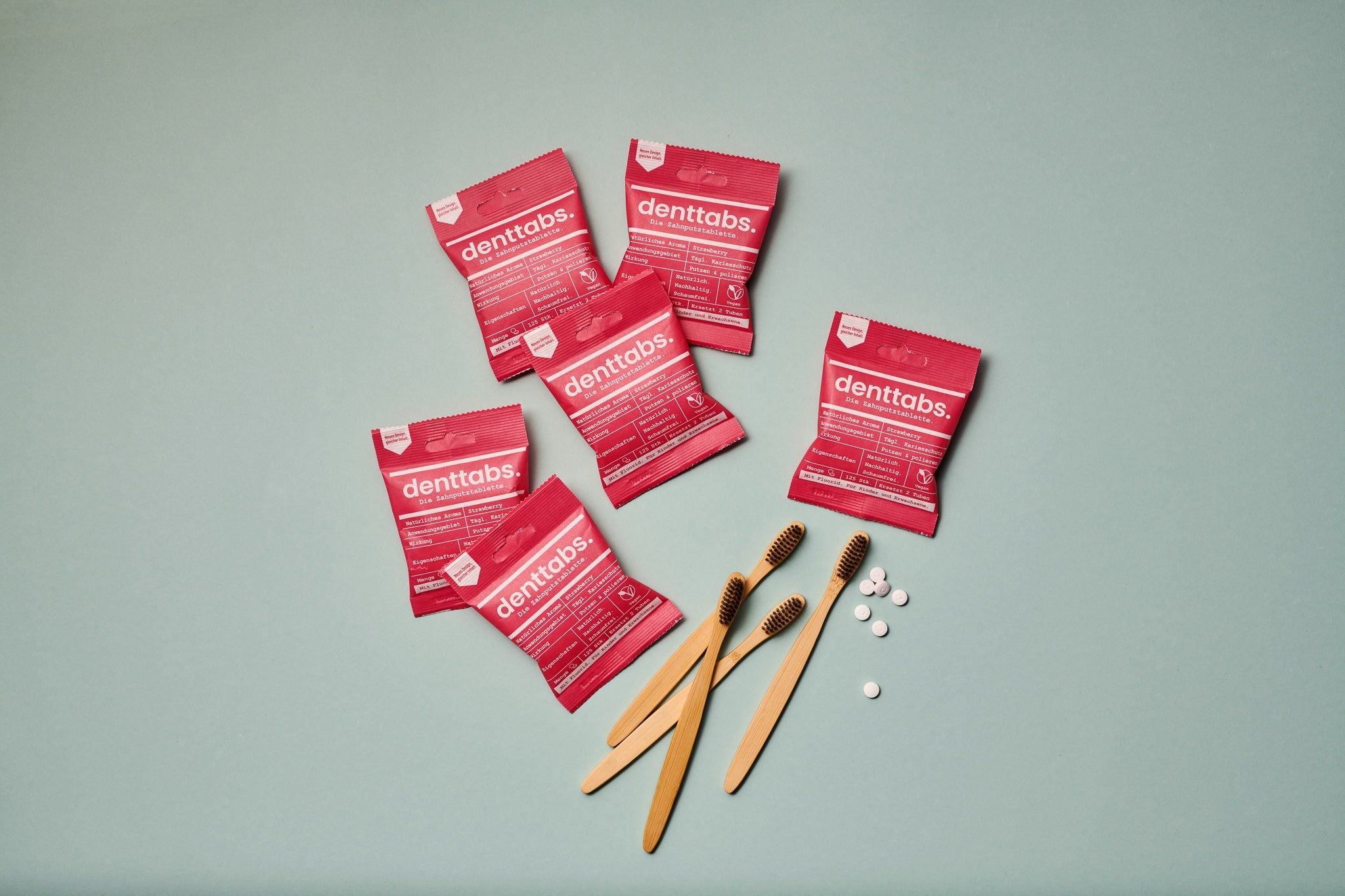 Denttabs Toothpaste Tablets - Trial Pack - Fluoride - Strawberry