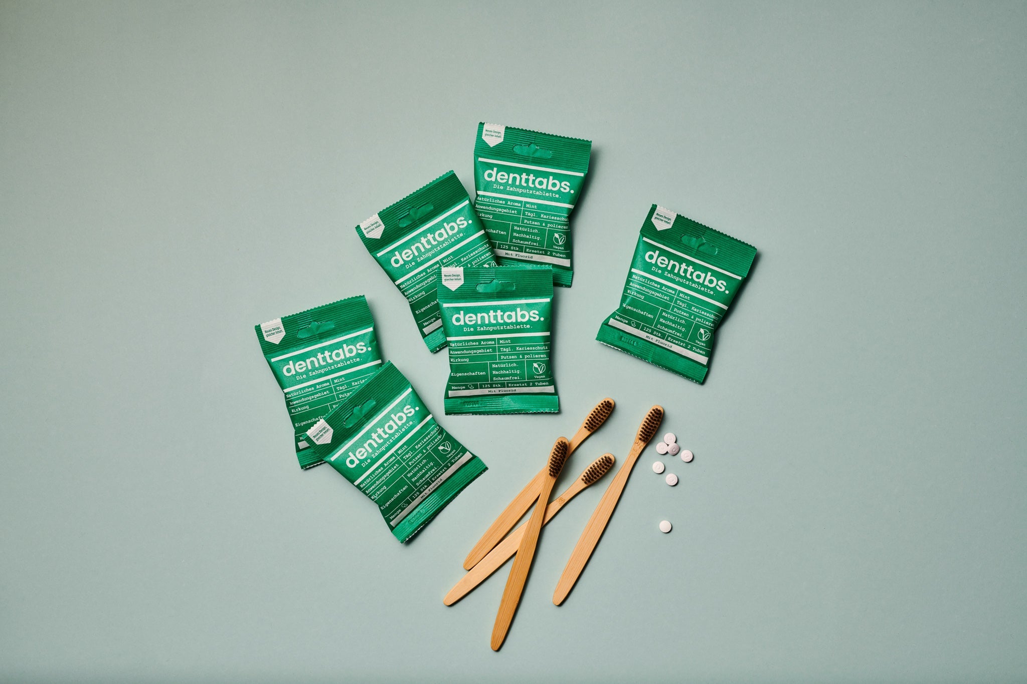 Denttabs Toothpaste Tablets - 2 Months - Fluoride Free - Mint