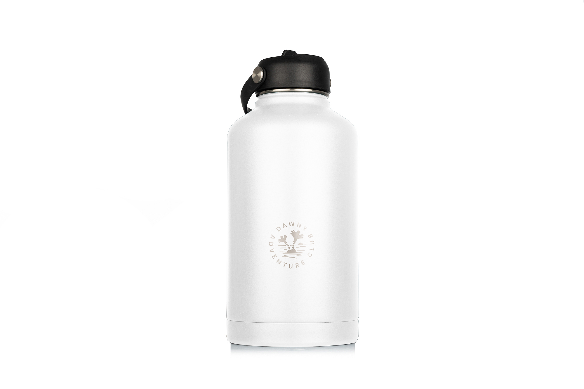 Dawny Adventure Club Insulated Drink Bottles - White - 950mL
