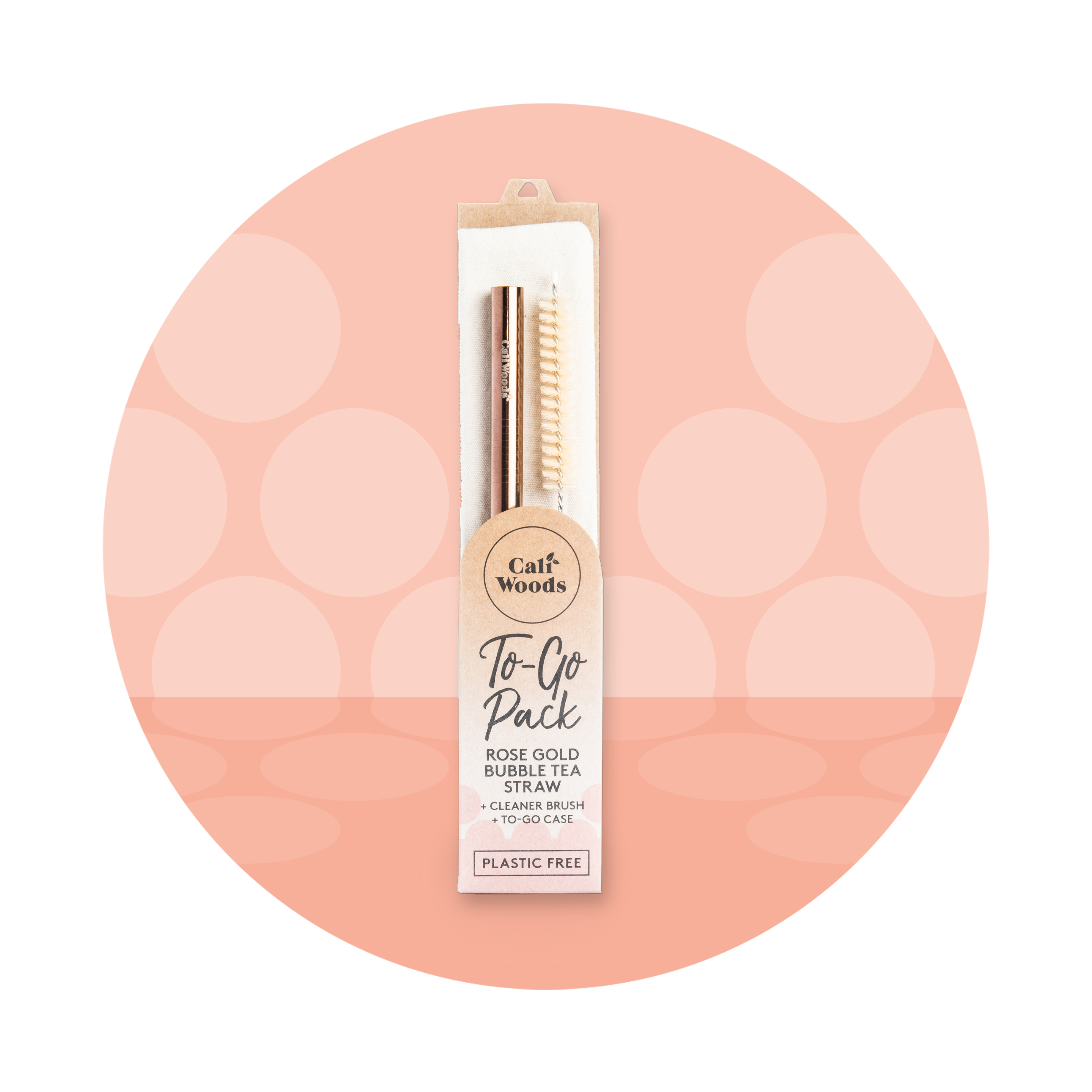 To-Go Straw Packs - Bubble Straw - Rose Gold