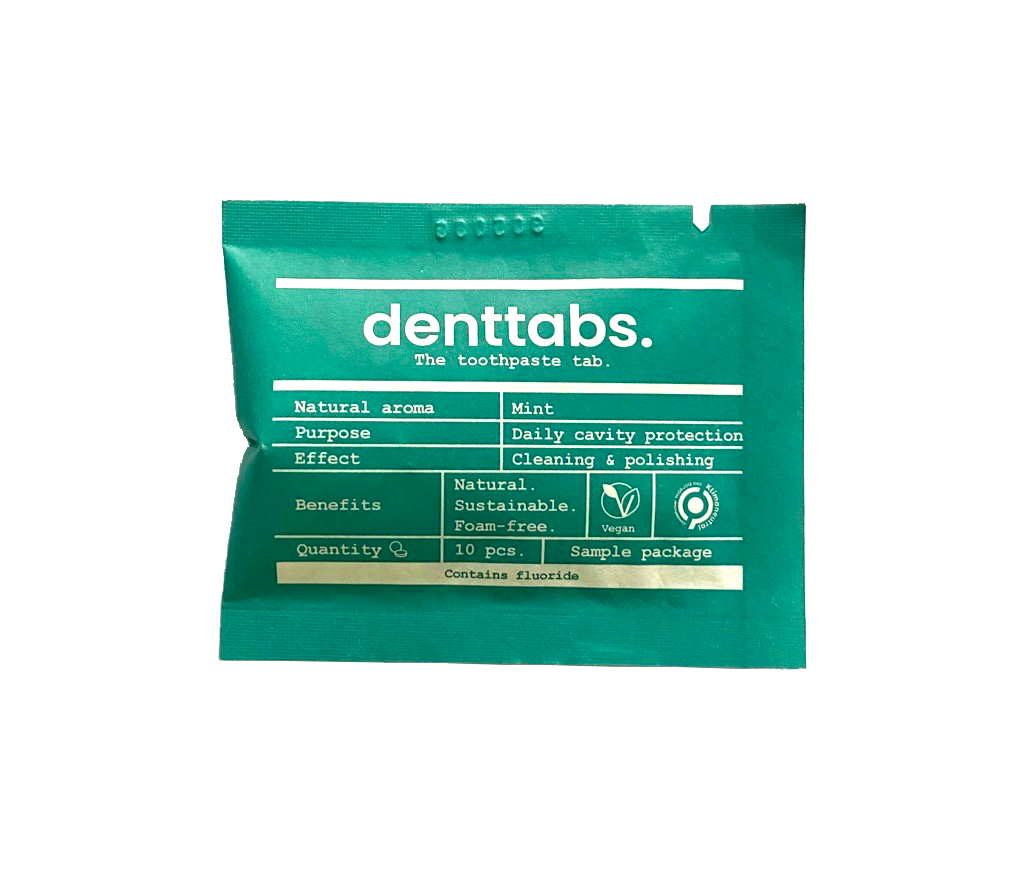 Denttabs Toothpaste Tablets - 2 Months - Fluoride Free - Mint