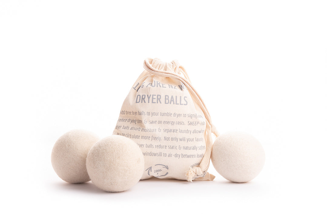 CaliWoods Dryer Balls in the bag on a white background