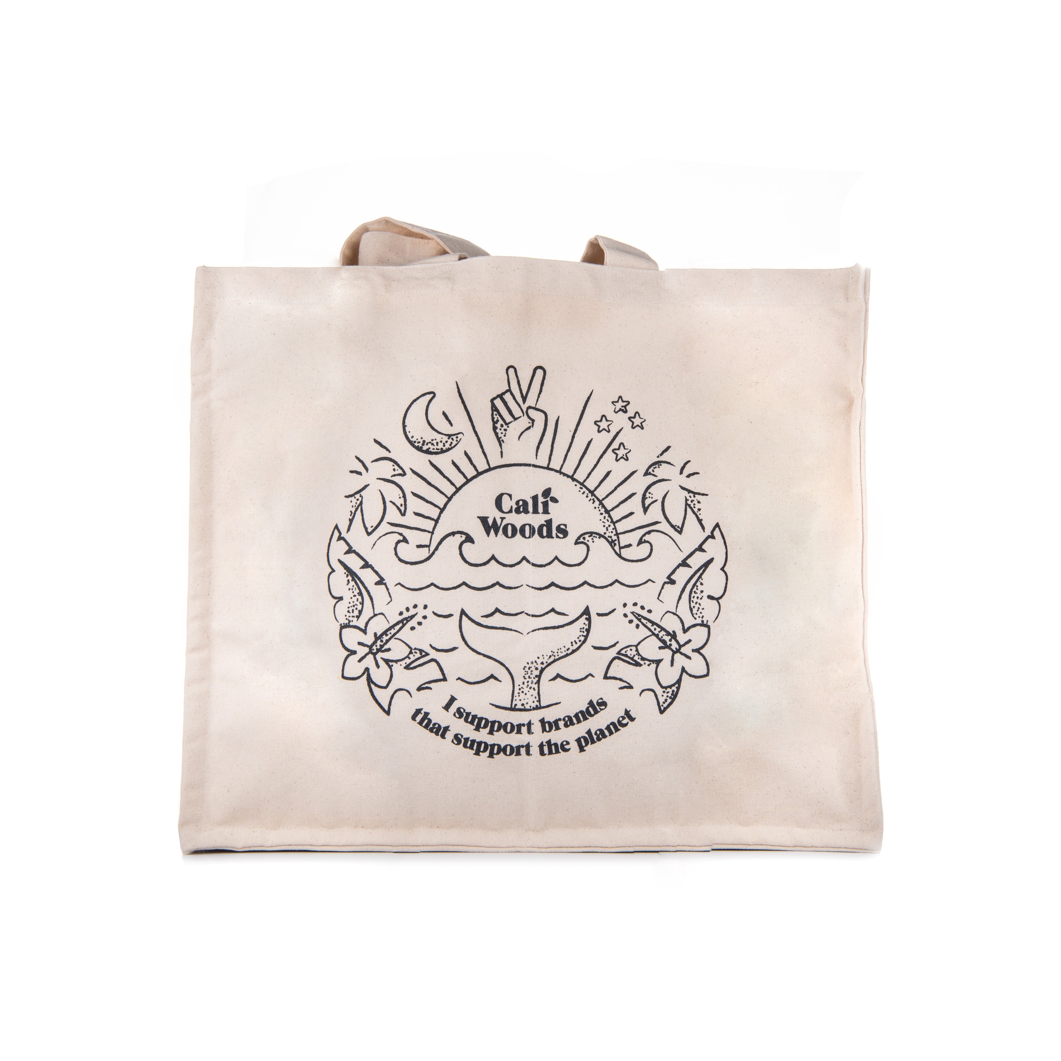 Grocery Tote Bag - Happy Vibes
