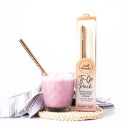 To-Go Straw Packs - Bubble Straw - Rose Gold